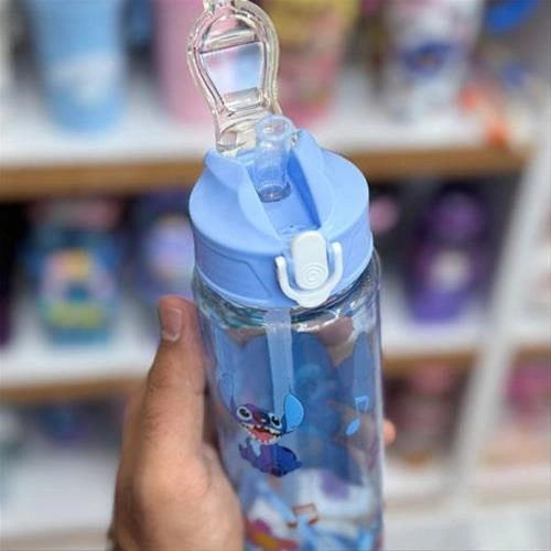 قمقمه گرد شفاف استیچ
